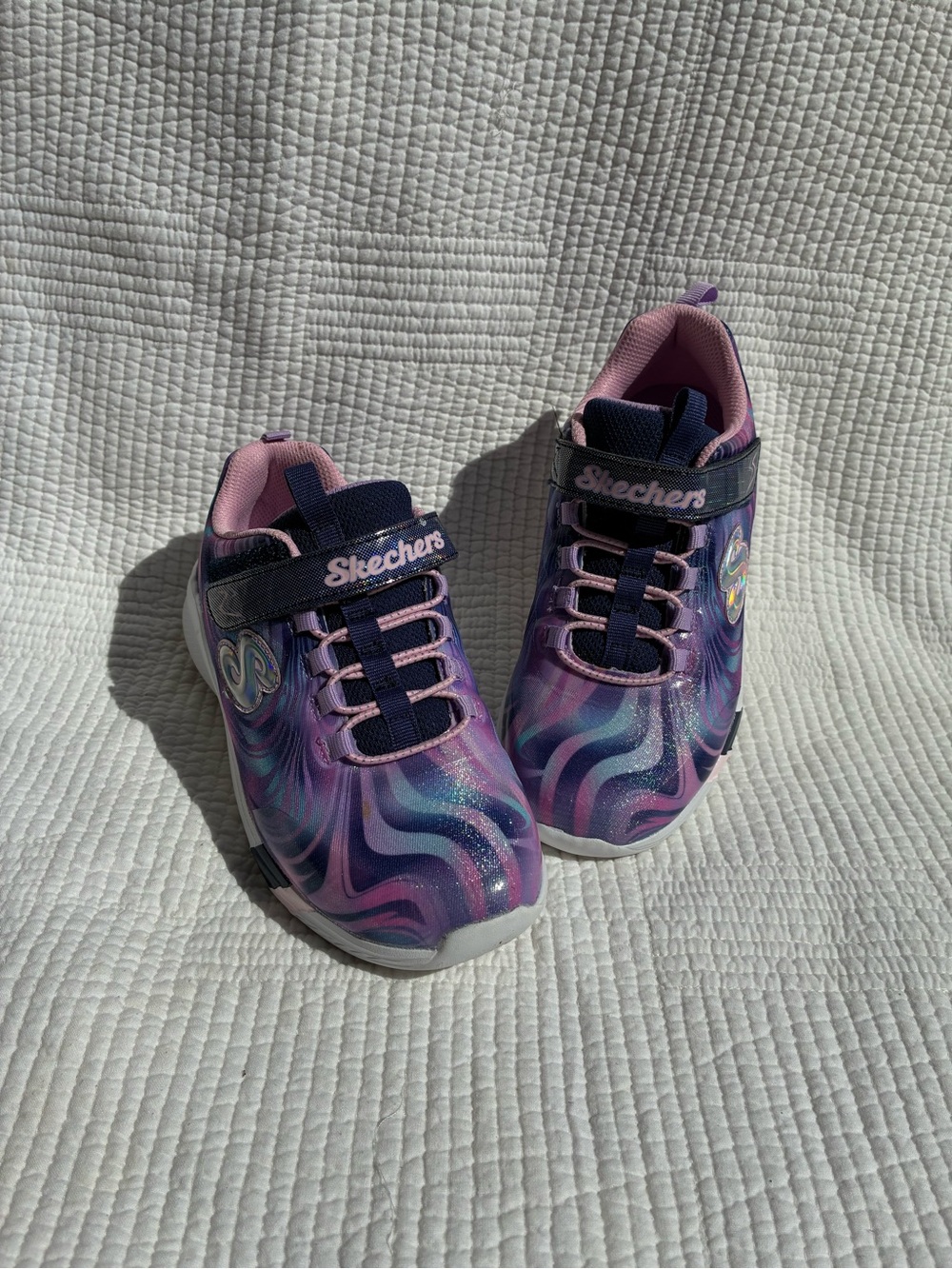 Skechers Kids Purple and Pink Swirl Sneakers